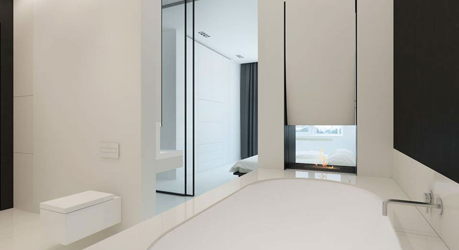 Badkamer ensuite minimalistisch ontwerp