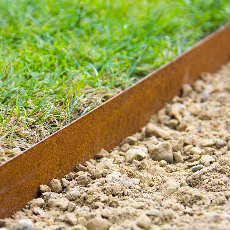 borderrand ideeen tuin cortenstaal