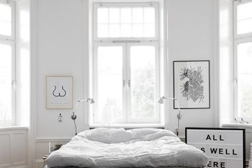 Clean klassieke slaapkamer met een modern tintje