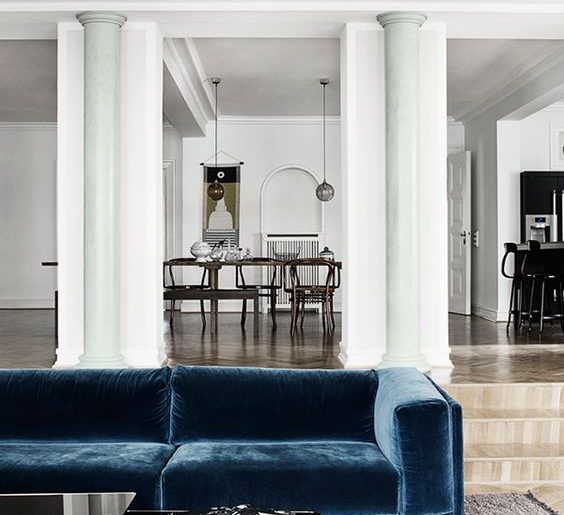 Fluweel in het interieur