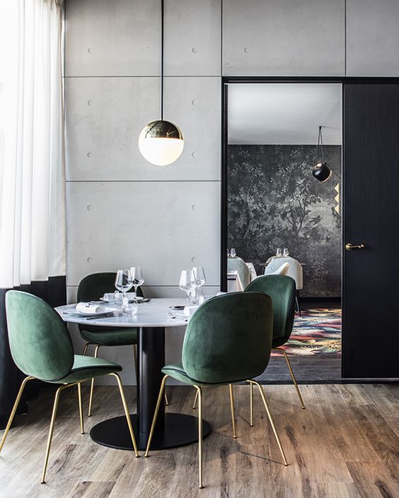 Fluweel in het interieur