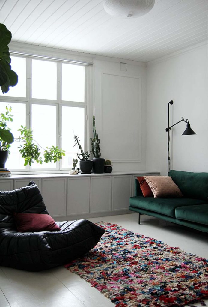 groene bank woonkamer