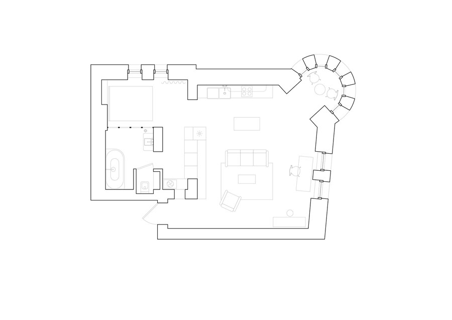 Het mooie karakteristieke vintage appartement van filmregisseur Marc Raymond Wilkins