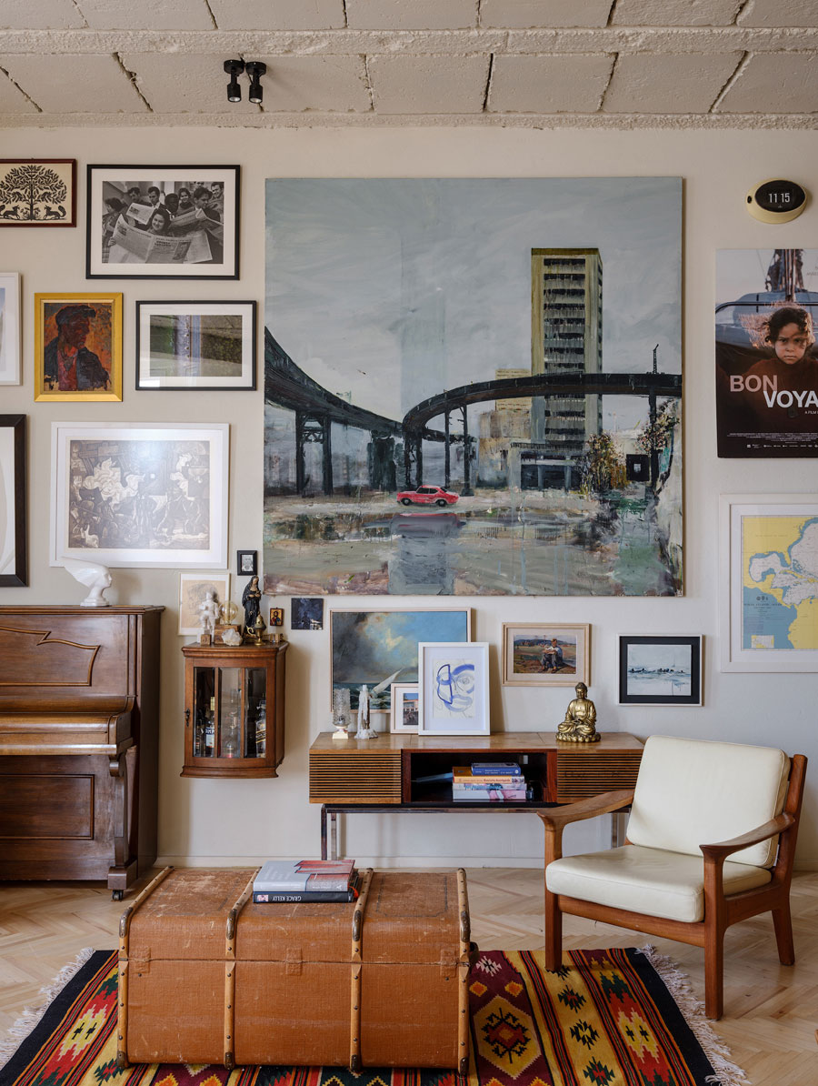 Het mooie karakteristieke vintage appartement van filmregisseur Marc Raymond Wilkins