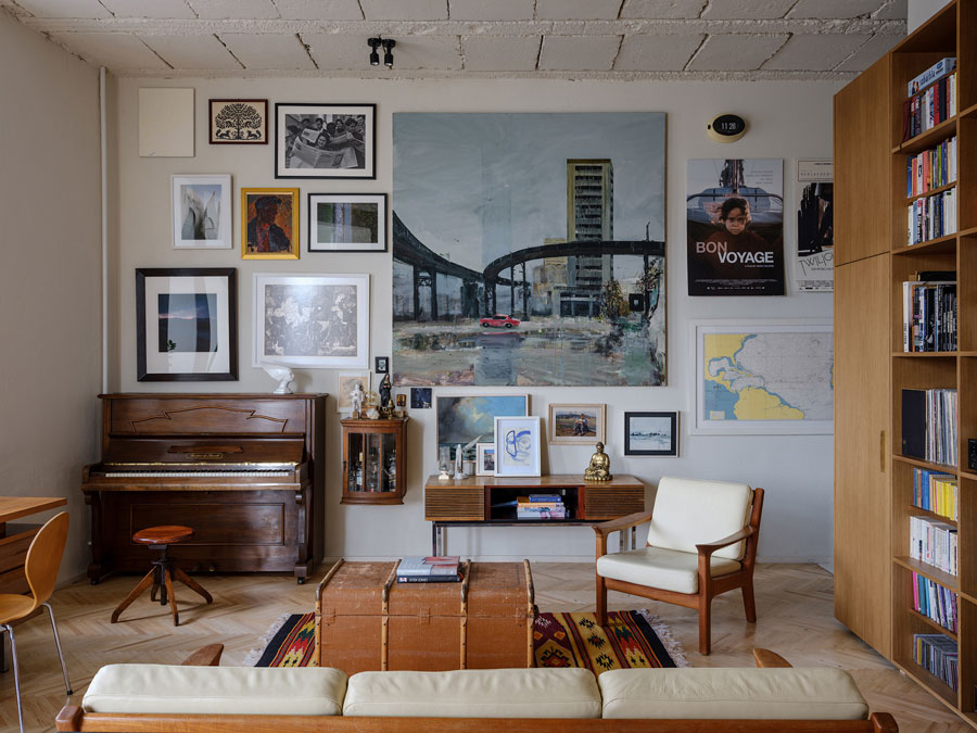 Het mooie karakteristieke vintage appartement van filmregisseur Marc Raymond Wilkins