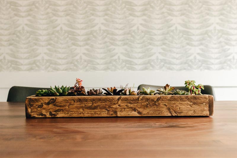 houten plantenbak maken voor op tafel
