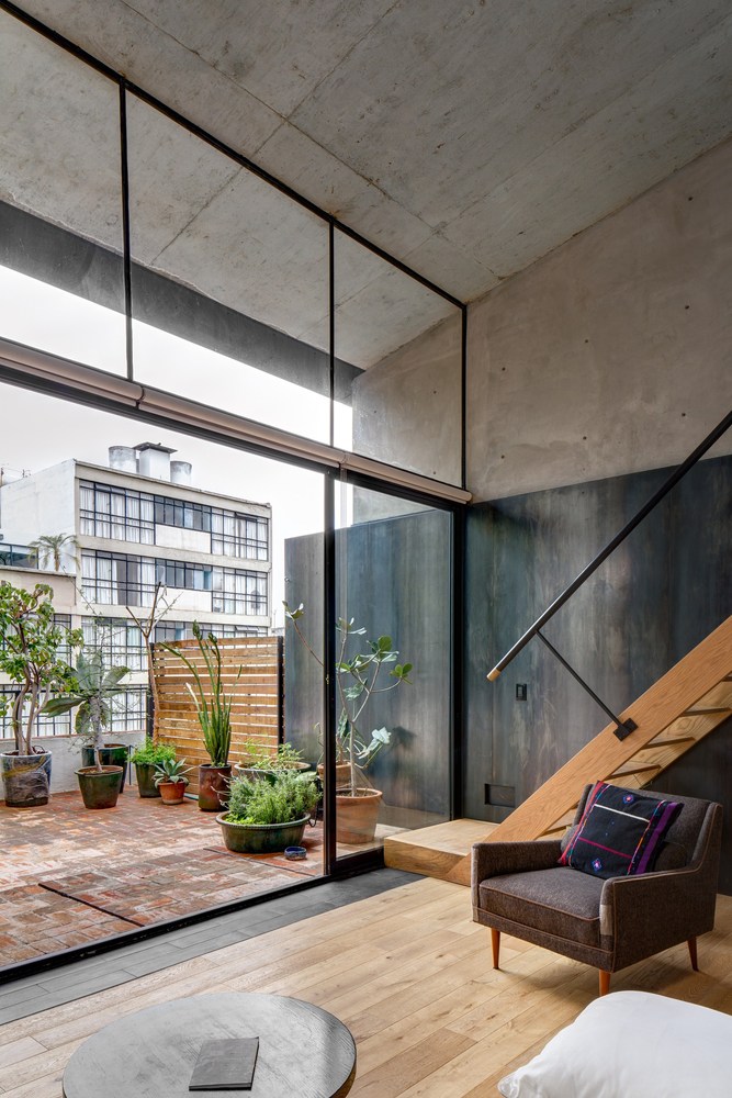 Integratie tussen terras balkon en woonkamer