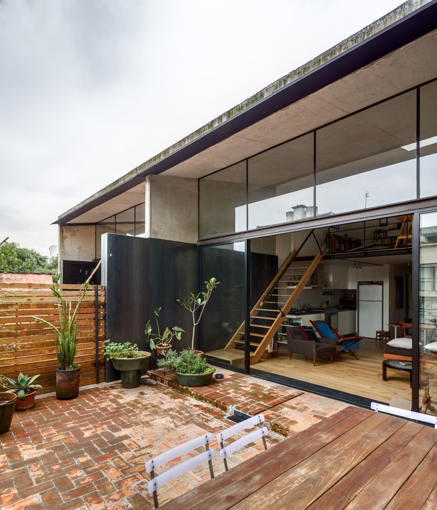Integratie tussen terras balkon en woonkamer