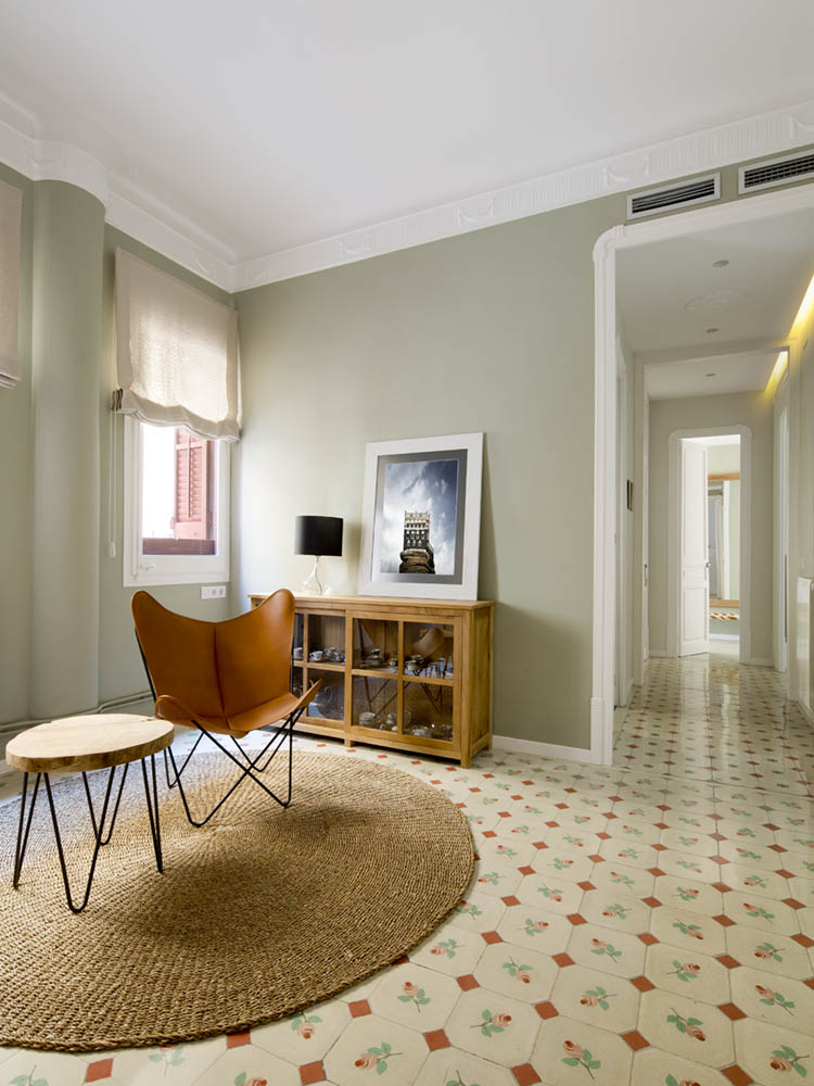 Interieur waar het klassieke Art nouveau met modern is gecombineerd