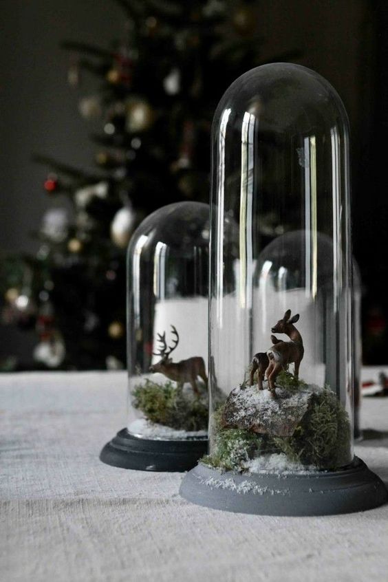 kerstdecoratie ideeën glazen stolp-2