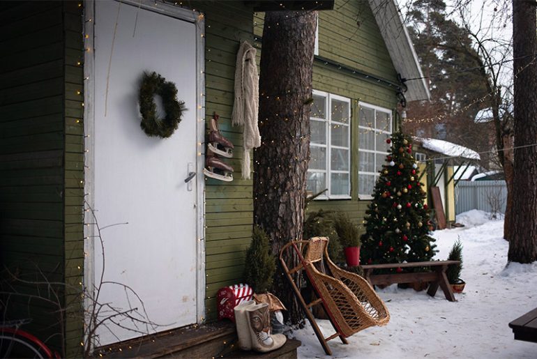 kerstdecoratie voortuin
