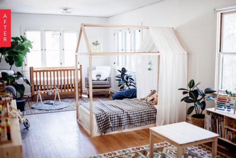 De kinderkamer van Adam en Edie is geïnspireerd door de Montessori methode