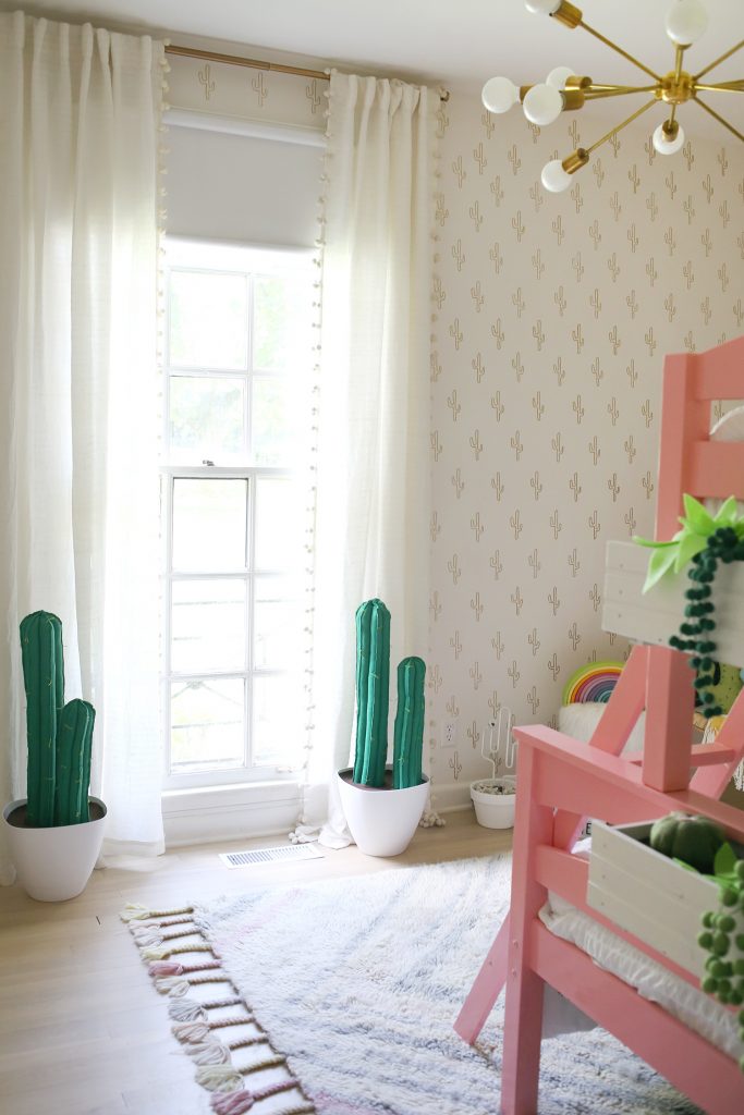 Kinderkamer met een cactus thema