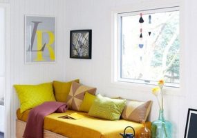 Loungebank maken in woonkamer