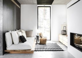 Loungebank maken in woonkamer