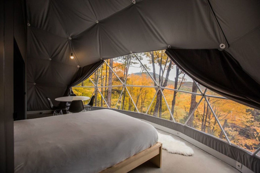 Luxe en comfortabel midden in de natuur overnachten in Dômes Charlevoix