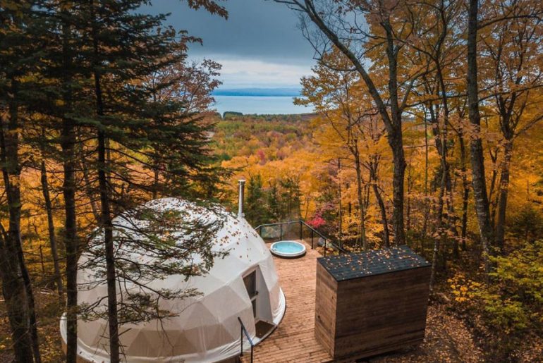Luxe en comfortabel midden in de natuur overnachten in Dômes Charlevoix