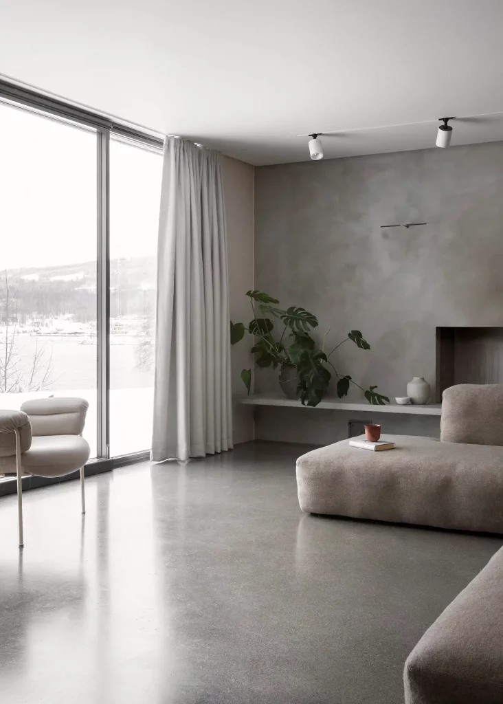 modern grijs interieur betonlook