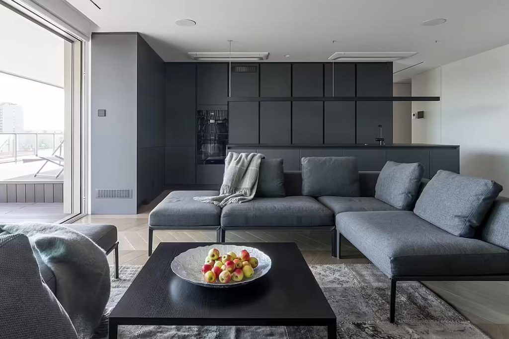 modern grijs interieur keuken