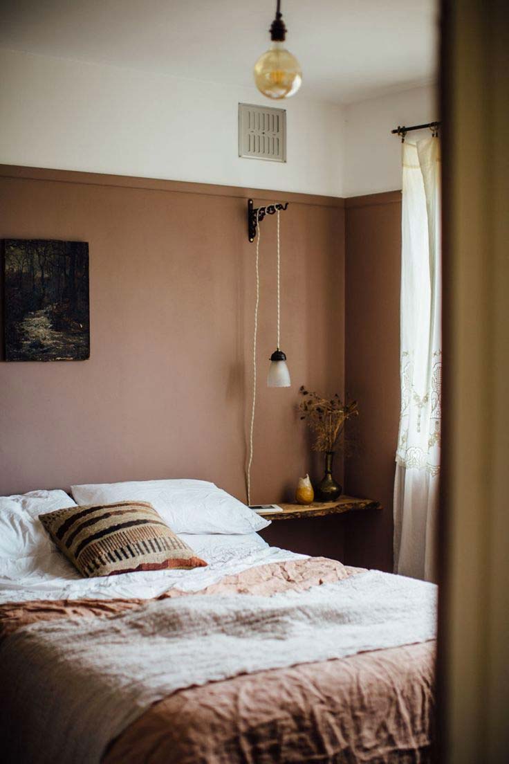muur kleur kiezen slaapkamer terracotta