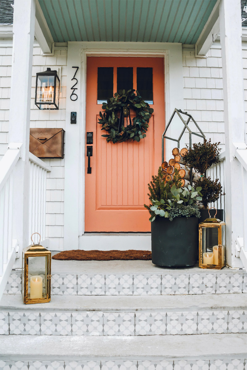 natuurlijke kerstdecoratie voortuin