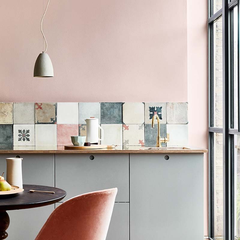 Oud roze muur Little greene - Light Peachblossom