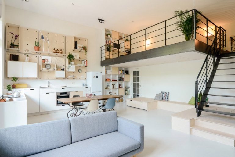 Van oude school tot loft appartement voor jong gezin