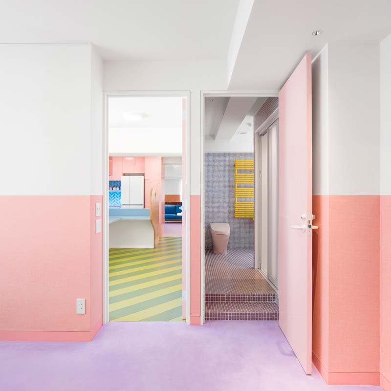 pastelkleuren Nagatacho Apartment