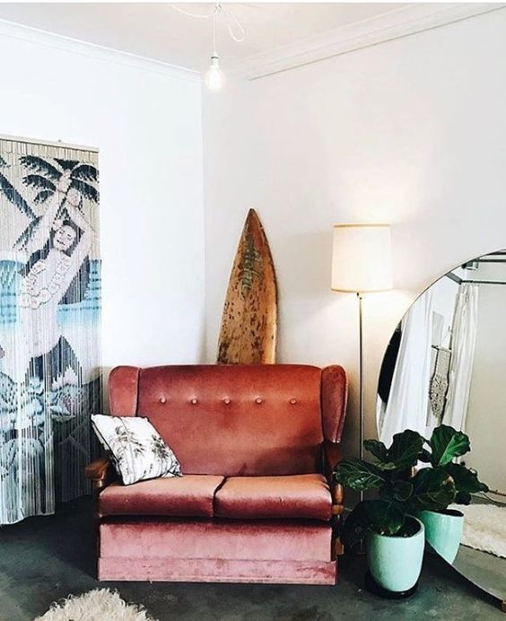 Fluweel in het interieur