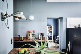 Dit Scandinavisch appartement heeft hele mooie gekleurde muren!