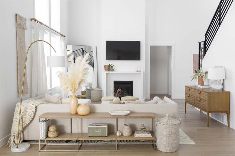 sidetable achter bank styling