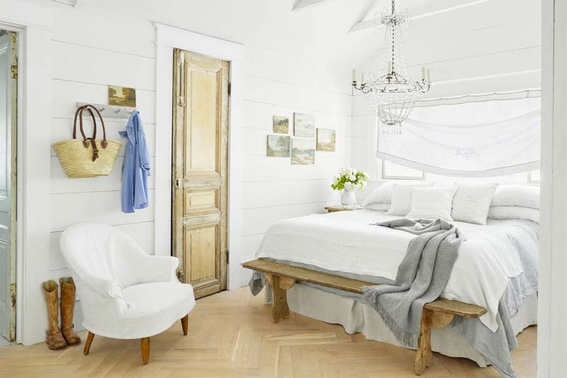 slaapkamer decoratie ideeën houten accenten