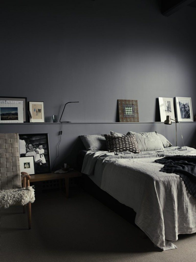 slaapkamer ideeën muurtje achter bed