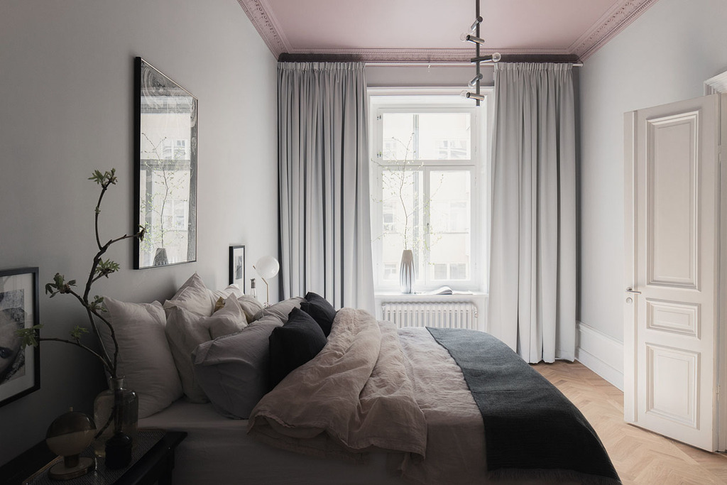 Anoniem Investeren autobiografie Slaapkamer met een mooie kleurencombinatie van grijs en roze - HOMEASE