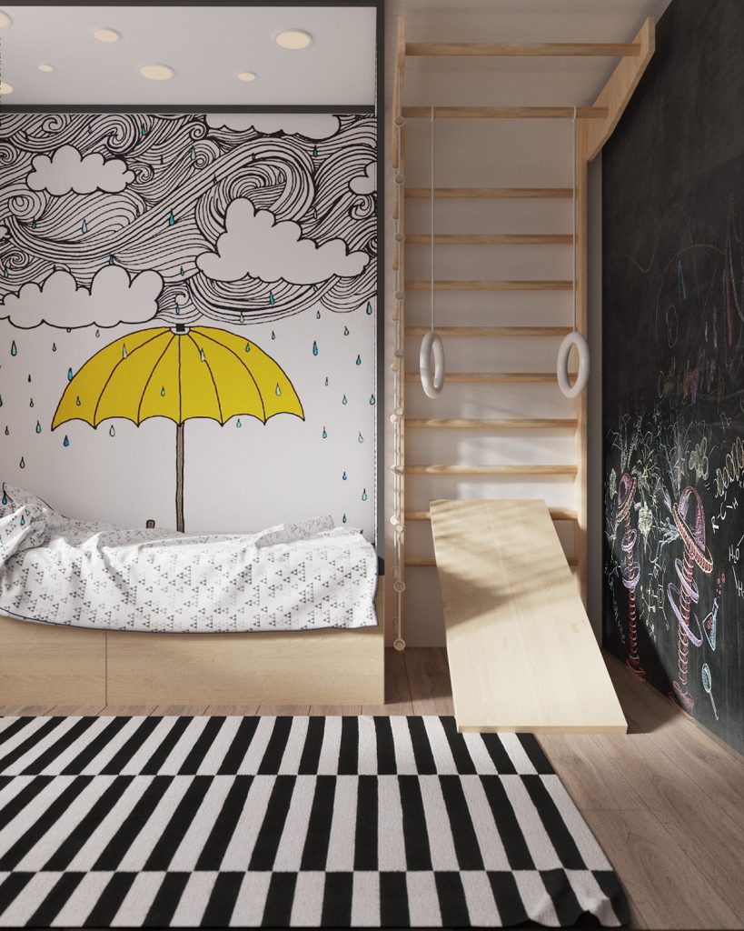 Speelse moderne kinderkamer met leuke elementen - HOMEASE