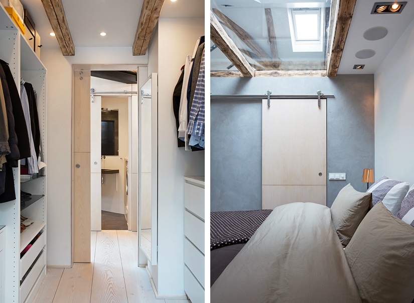 Speelse slaapkamer met inloopkast