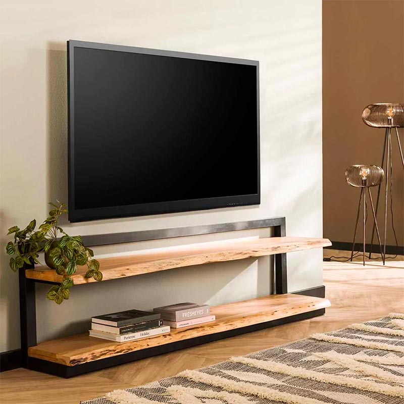 tv-meubel edge industriele woonkamer