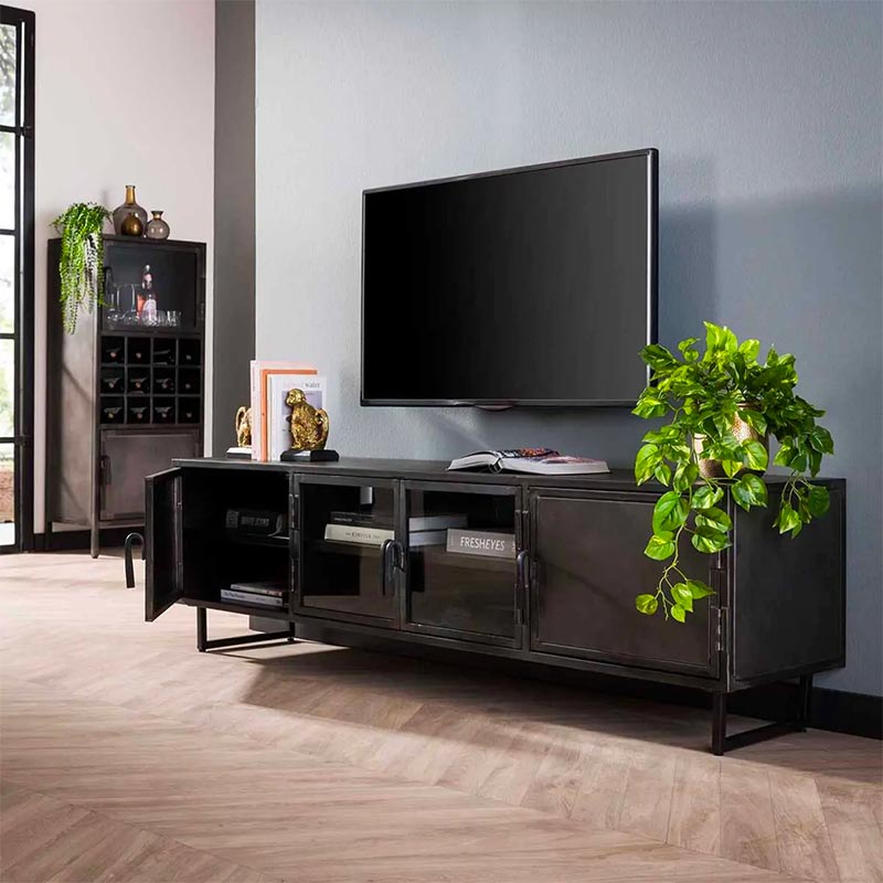 tv-meubel rift industriele woonkamer