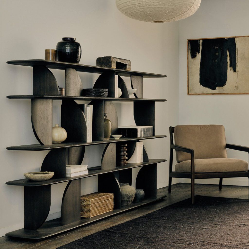 Vakkenkast Ethnicraft Geometric Wandrek – grafisch en luchtig