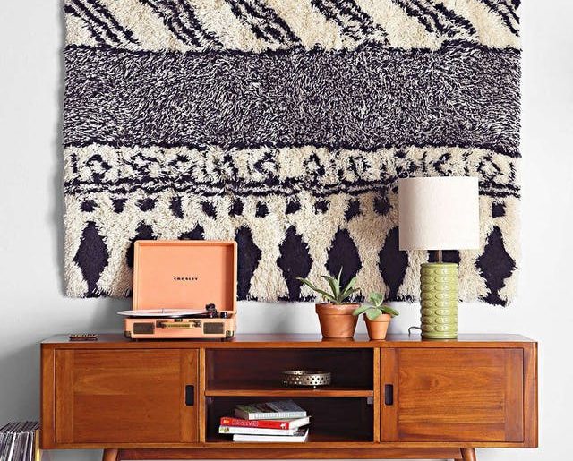 Vloerkleed aan de muur