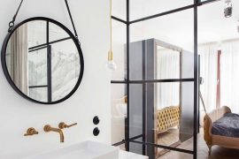 Warme vintage slaapkamer badkamer combinatie van Lucja en Lucy