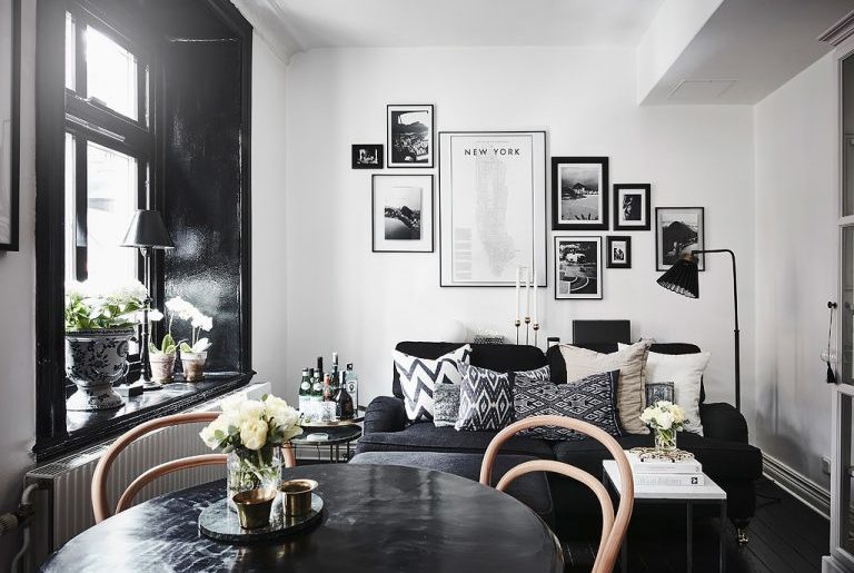woonkamer ideeen kozijn kleur zwart