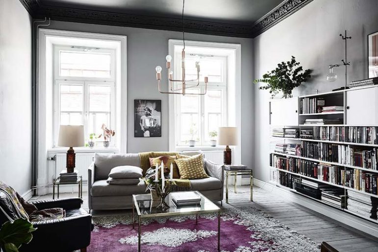 woonkamer ideeen plafondkleur zwart