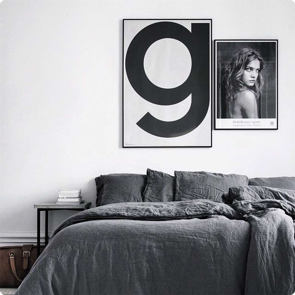 Zwart wit foto's aan de muur